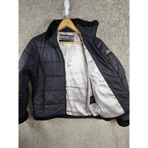 Spyder Black Puffer Faux Fur Ski Snowboard Winter Jacket Coat Women's Medium